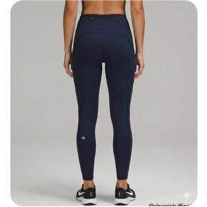 lululemon athletica Navy High-Rise Pocket Leggings Good Used Condition, Size 4